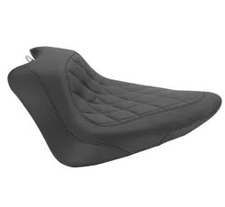 Mustang Black Diamond Stitch Wide Tripper Solo Driver Seat