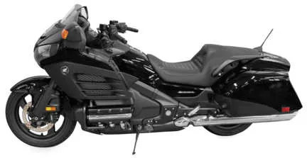 Mustang Black Tuck Roll 2 Up Touring Fastback 1pc Seat