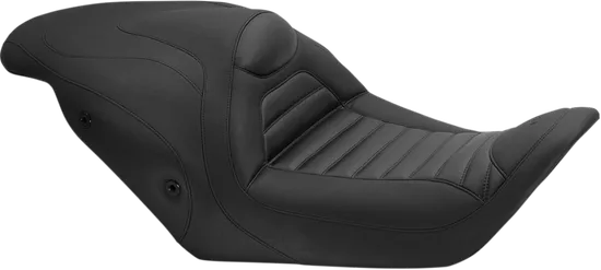 Mustang Black Tuck Roll 2 Up Touring Fastback 1pc Seat