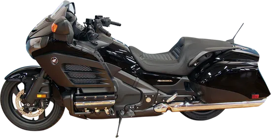 Mustang Black Tuck Roll 2 Up Touring Fastback 1pc Seat