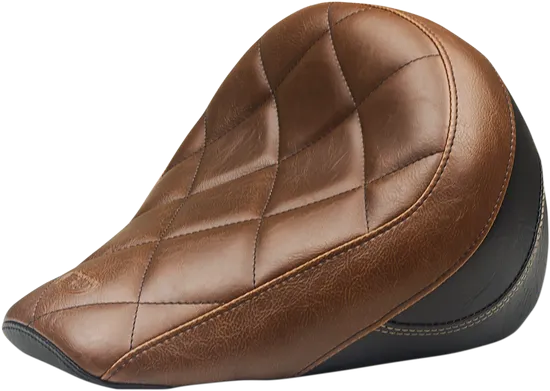 Mustang Brown Diamond Stitch Touring Solo Driver Seat 1