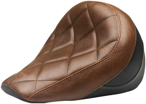 Mustang Brown Diamond Stitch Touring Solo Driver Seat 2