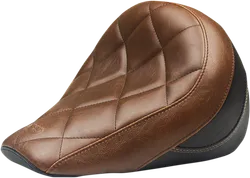 Mustang Brown Diamond Stitch Touring Solo Driver Seat