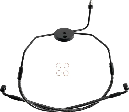 Magnum Designer Braided Front Brake Line Kit Lower KARBONFIBR Non ABS