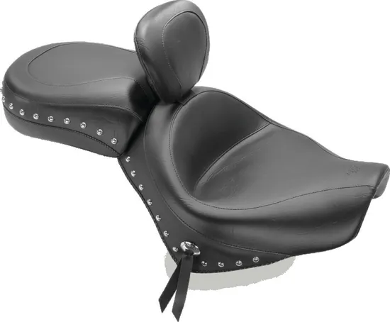 Mustang Black Vinyl Grey Diamond Stitch Saddlebag Lid Cover