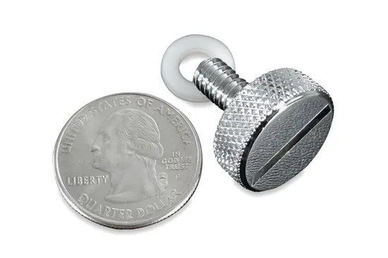 Mustang Chrome 1/4"-20 Quarter Turn Knurled Seat Thumb Screw
