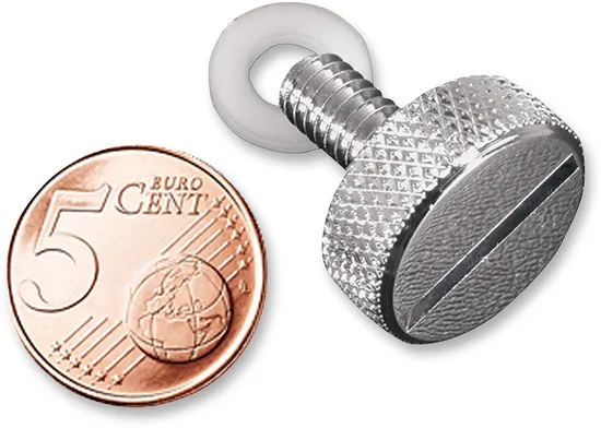 Mustang Chrome 1/4"-20 Quarter Turn Knurled Seat Thumb Screw