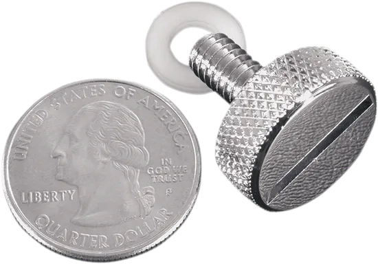 Mustang Chrome 1/4"-20 Quarter Turn Knurled Seat Thumb Screw