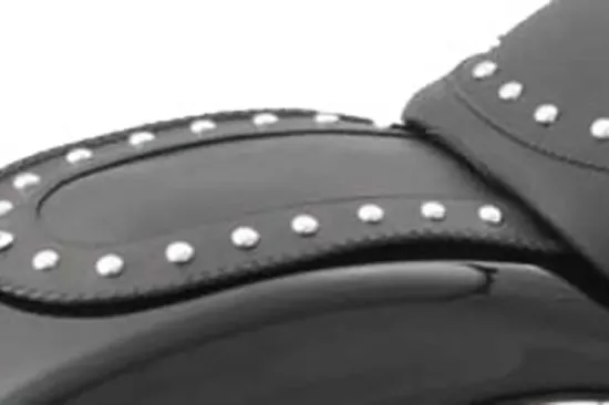 Mustang Black Studded Felt Lined Fender Protector Bib
