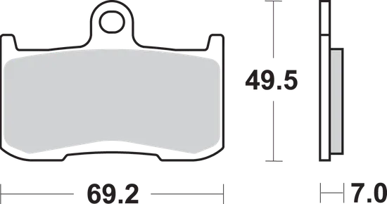 SBS Racing Dual Carbon Front Brake Pad Pair 4