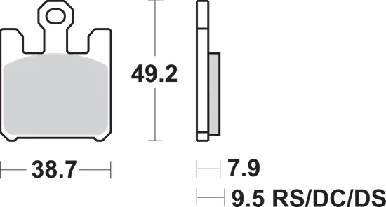 SBS Sintered Front Brake Pad Pair
