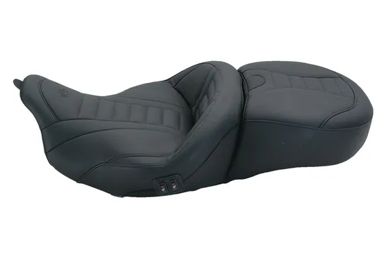 Mustang Black 2 Up Super Touring Deluxe Heated 1 Pc Seat