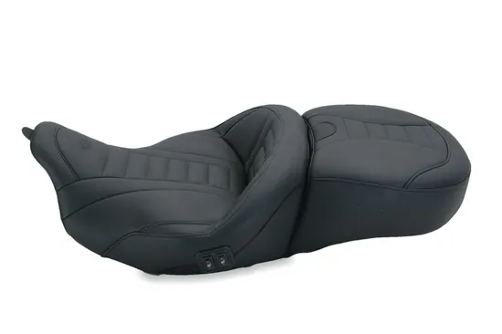 Mustang Black 2 Up Super Touring Deluxe Heated 1 Pc Seat
