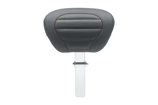 Mustang Black w Red Stitch Deluxe Touring Driver Backrest 2