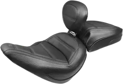 Mustang Black Tuck Roll Touring Solo Seat w Backrest
