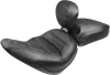 Mustang Black Tuck Roll Touring Solo Seat w Backrest