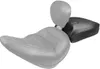 Mustang Black Tuck Roll Touring Solo Seat w Backrest