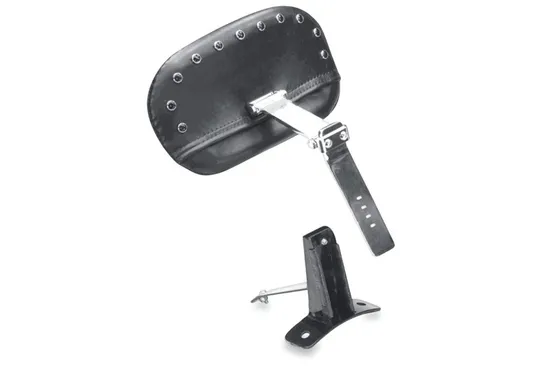 Mustang Black Pearl Studded Driver Backrest Sissy Bar Pad Kit