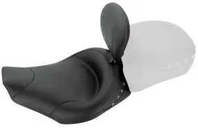 Mustang Black Studded Touring Solo Seat w Backrest