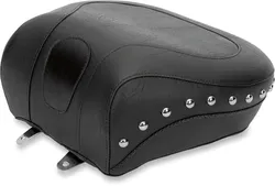 Mustang Black Studded Wide Touring Passenger Seat