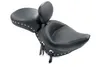 Mustang Black Studded Wide Touring Passenger Seat