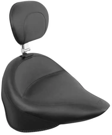 Mustang Black Wide Touring Solo Driver Seat w Backrest 1