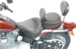 Mustang Black Wide Touring Solo Driver Seat w Backrest