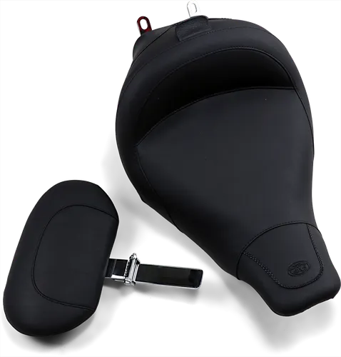 Mustang Black Standard Touring Solo Seat w Backrest 3