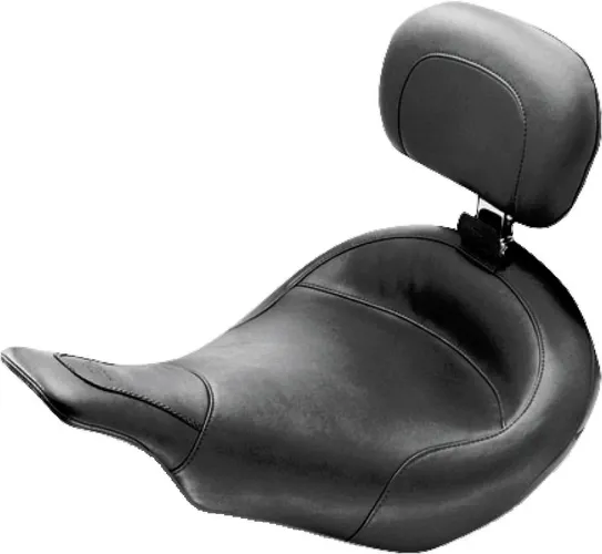 Mustang Black Standard Touring Solo Seat w Backrest 4