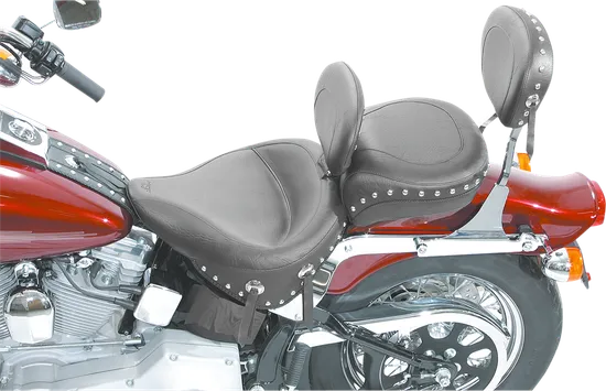 Mustang Black Studded Wide Touring Passenger Seat
