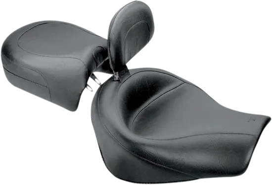 Mustang Black Vintage Wide Touring 2pc Seat w Backrest