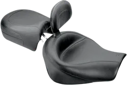 Mustang Black Vintage Wide Touring 2pc Seat w Backrest