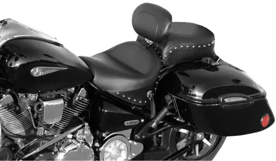Mustang Black Studded Wide Touring 2pc Seat Backrest