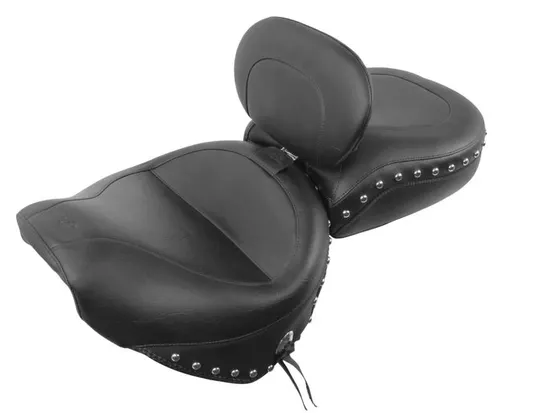 Mustang Black Studded Wide Touring 2pc Seat Backrest