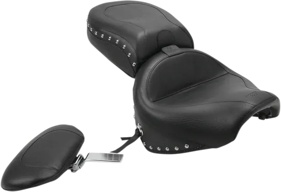 Mustang Black Studded Wide Touring 2pc Seat Backrest