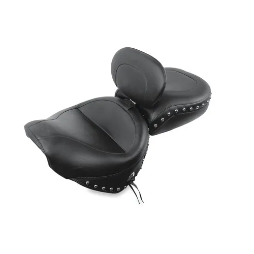 Mustang Black Studded Wide Touring 2pc Seat Backrest