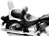 Mustang Black Vintage Wide Touring 2pc Seat w Backrest