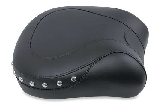 Mustang Black Wide Touring 1pc Seat w Backrest