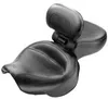 Mustang Black Wide Touring 1pc Seat w Backrest