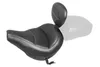 Mustang Black Max Profile Solo Touring Seat w Backrest