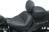 Mustang Black Trapizoid Max Profile Solo Touring Seat w Backrest