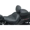 Mustang Black Trapizoid Max Profile Solo Touring Seat w Backrest