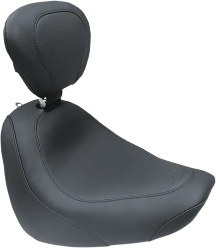 Mustang Black Wide Tripper Solo Driver Seat w Backrest