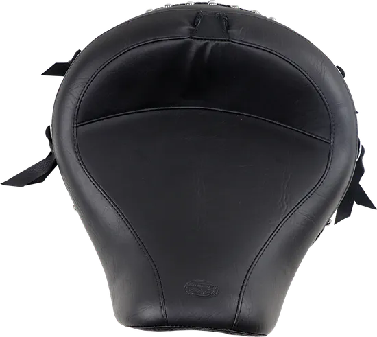 Mustang Black Studded Wide Touring Solo Driver Seat w Backrest