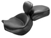 Mustang Black Vintage Wide Touring 2pc Seat w Backrest