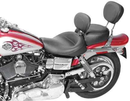 Mustang Black Wide Touring Solo Driver Seat w Backrest