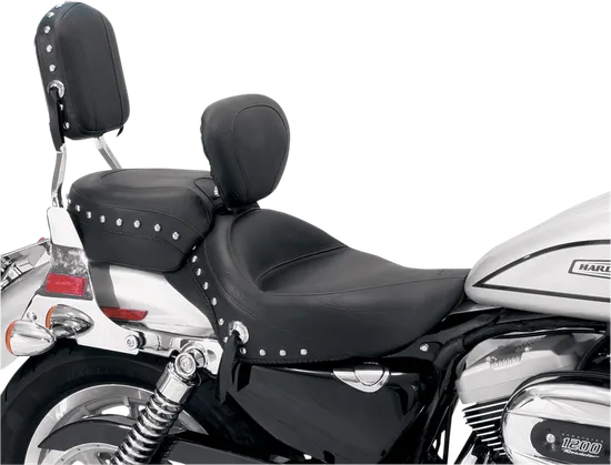 Mustang Black Studded Wide Touring Passenger Seat 2