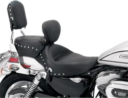 Mustang Black Studded Wide Touring Passenger Seat