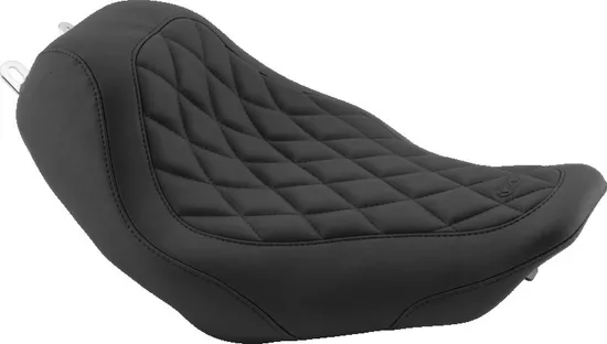 Mustang Black Vintage Wide Touring 2pc Seat w Backrest