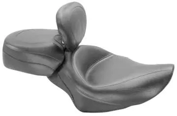 Mustang Black Wide Touring Solo Driver Seat w Backrest